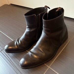 Hugo Boss Men's Brown Leather Ankle Boots